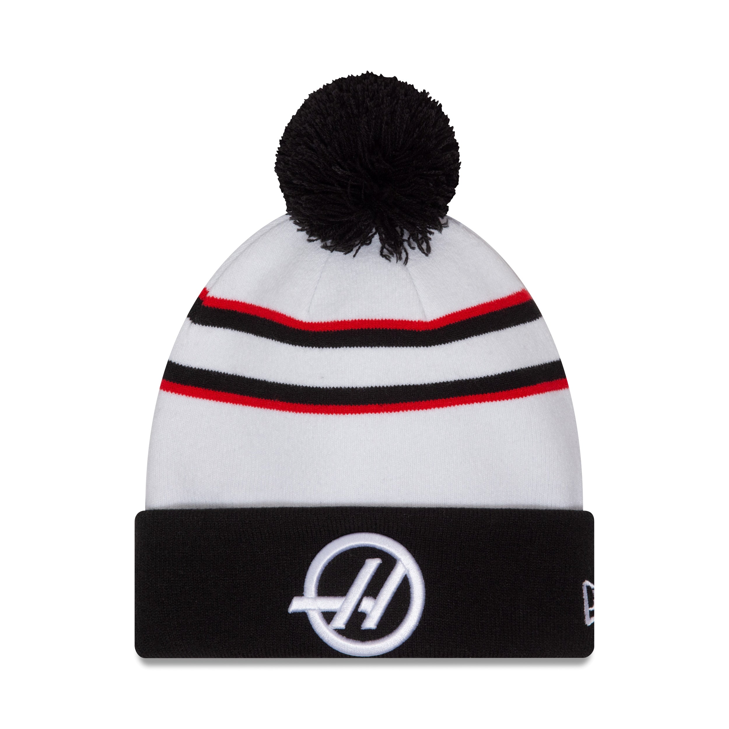 Haas F1 Team 2024 Driver Nico Hulkenberg Cuff Beanie Adults - White/Black