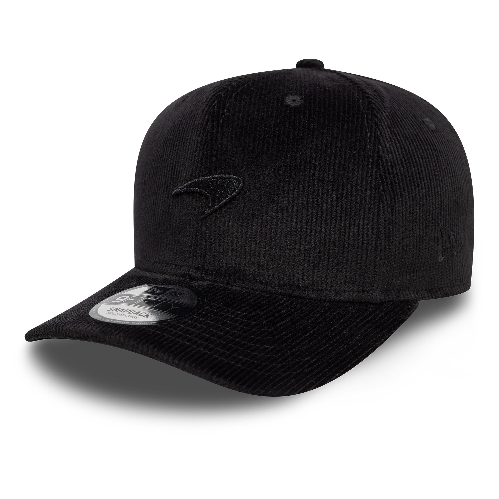 McLaren Racing F1 Cord 9Fifty Cap Pre Curve Adults - Black