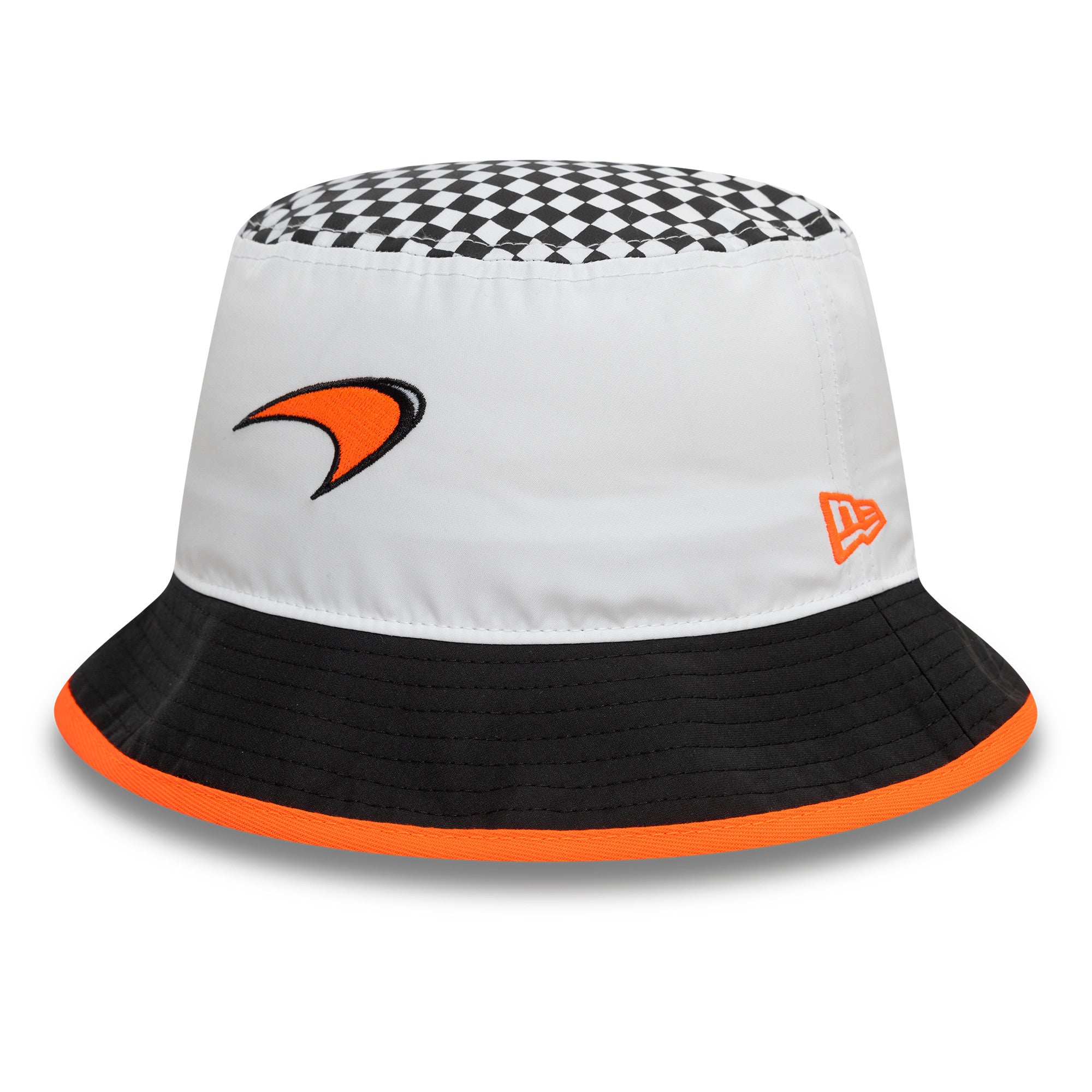 McLaren Racing F1 Checkered Tapered Bucket Hat Adults - White
