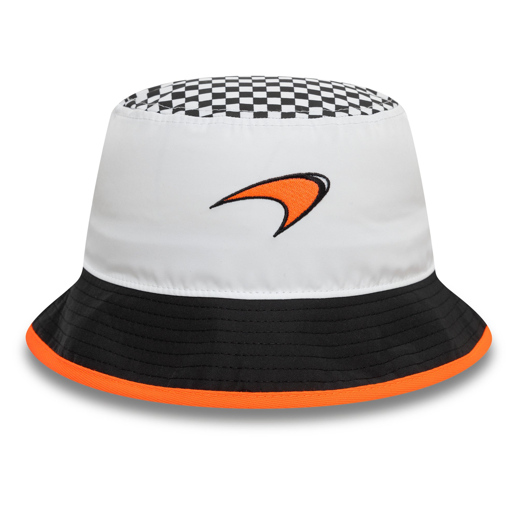 McLaren Racing F1 Checkered Tapered Bucket Hat Adults - White