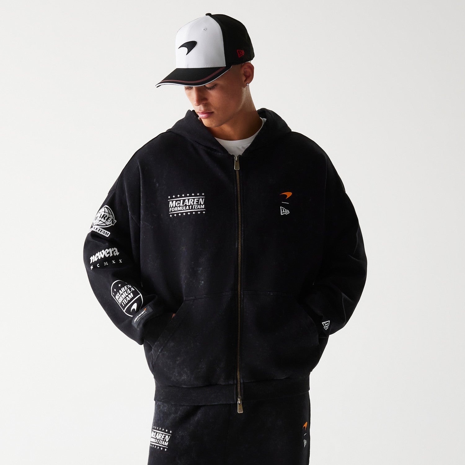 McLaren Racing F1 Graphic Full Zip Hoodie Adults - Black