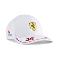Scuderia Ferrari F1 Team 2025 Leclerc Low Curve Cap Adults - White