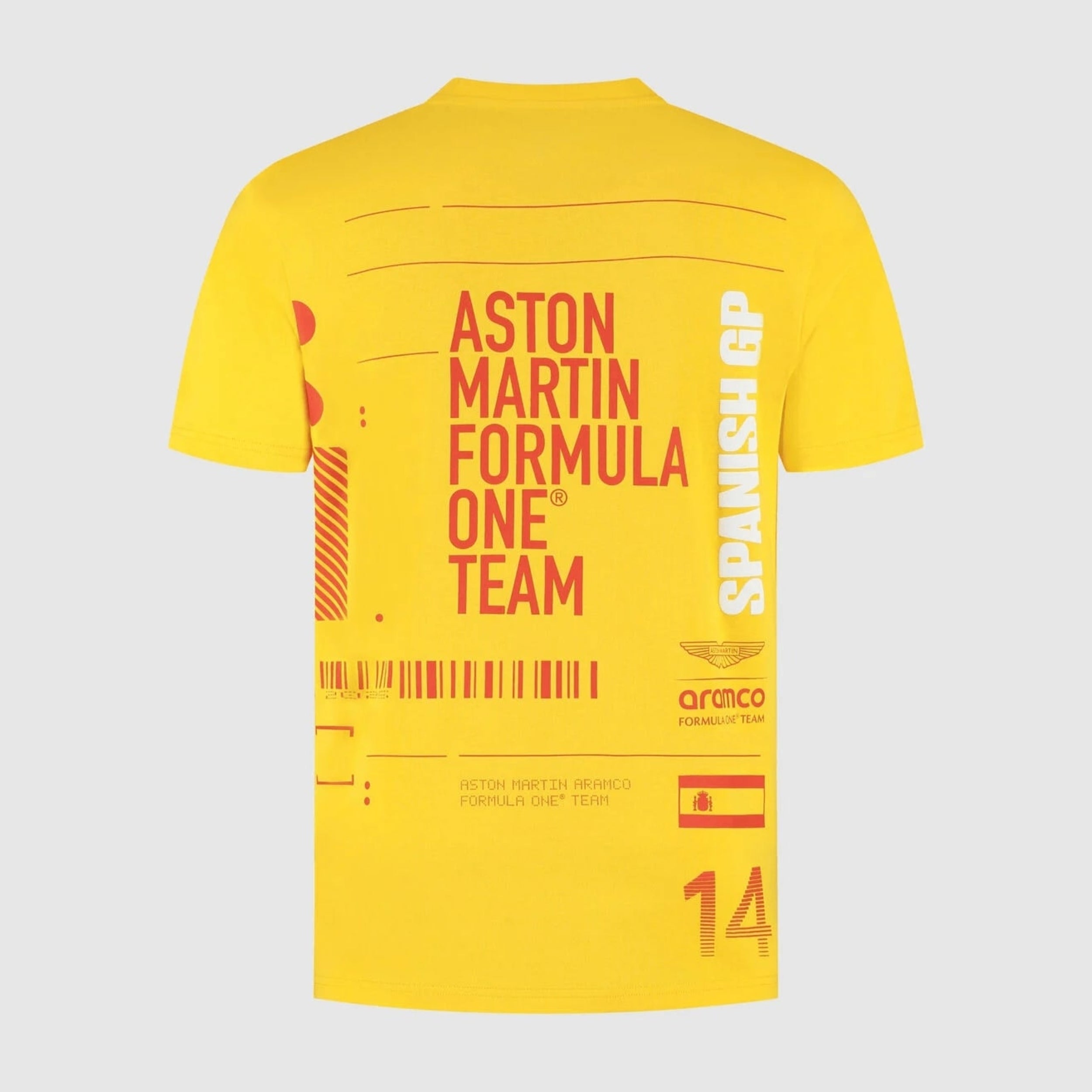 Aston Martin F1 Team 2025 Special Edition Spanish GP Tee Mens - Helios Yellow