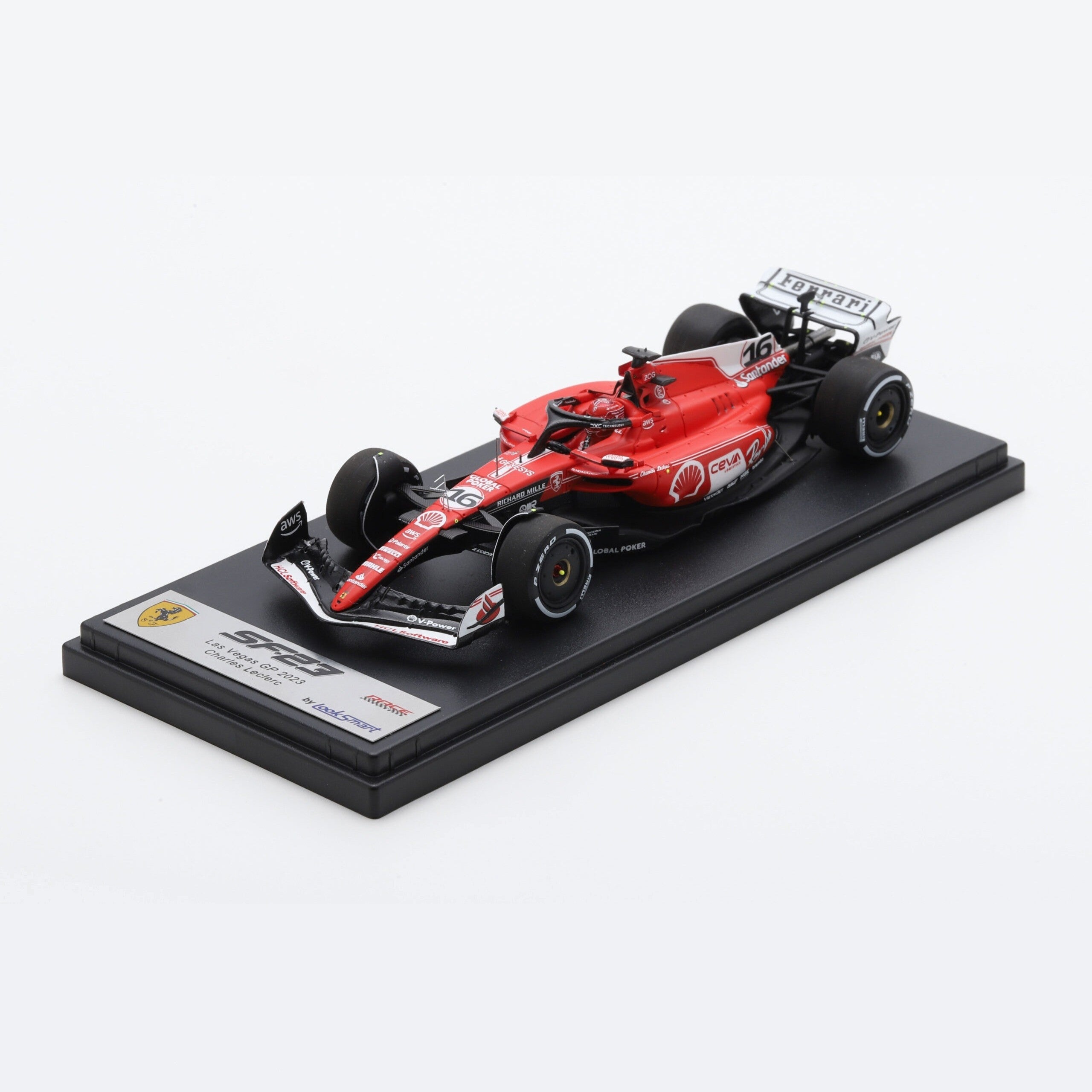 Scuderia Ferrari F1 SF23 No.16 Charles Leclerc 2023 Las Vegas GP 2nd Place Car - 1:43 Scale