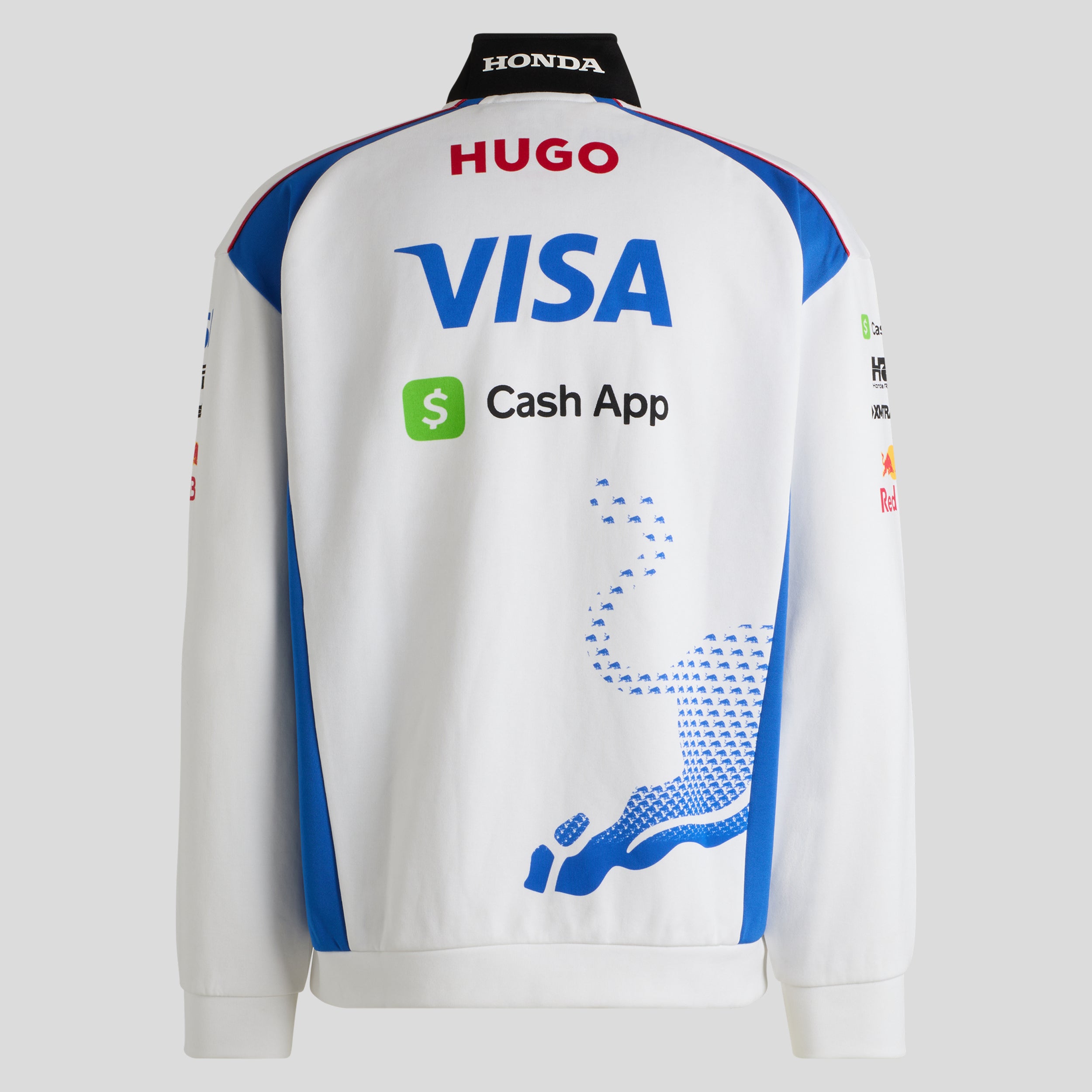 Visa Cash App RB F1 Team 2025 Sweat Quater Zip Mens - White