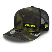 VR46 Half Tone All Over Print 9Fifty Cap Stretch Snap Adults - Black/Neon Yellow
