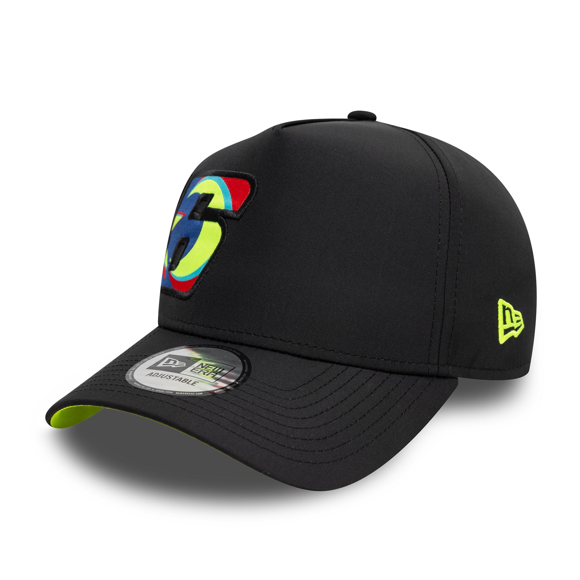 VR46 Moon Sun Trucker Cap Adults - Black/Neon Yellow