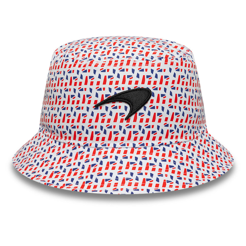 McLaren Racing F1 Team 2025 Silverstone Lando Norris Bucket Hat Adults - White
