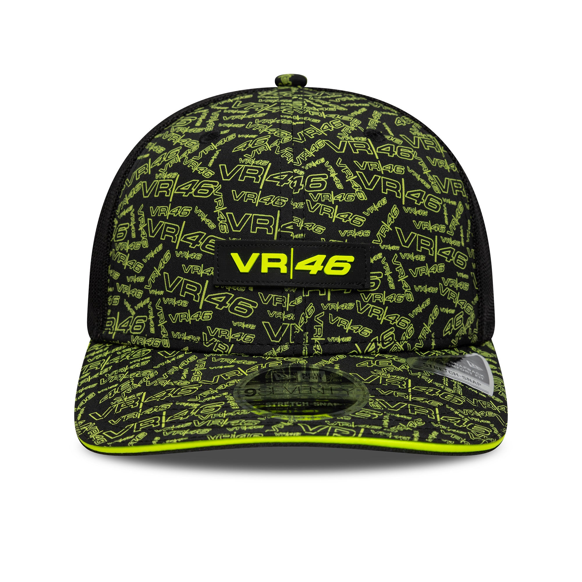 VR46 All Over Print 9Seventy Cap Stretch Snap Adults - Black