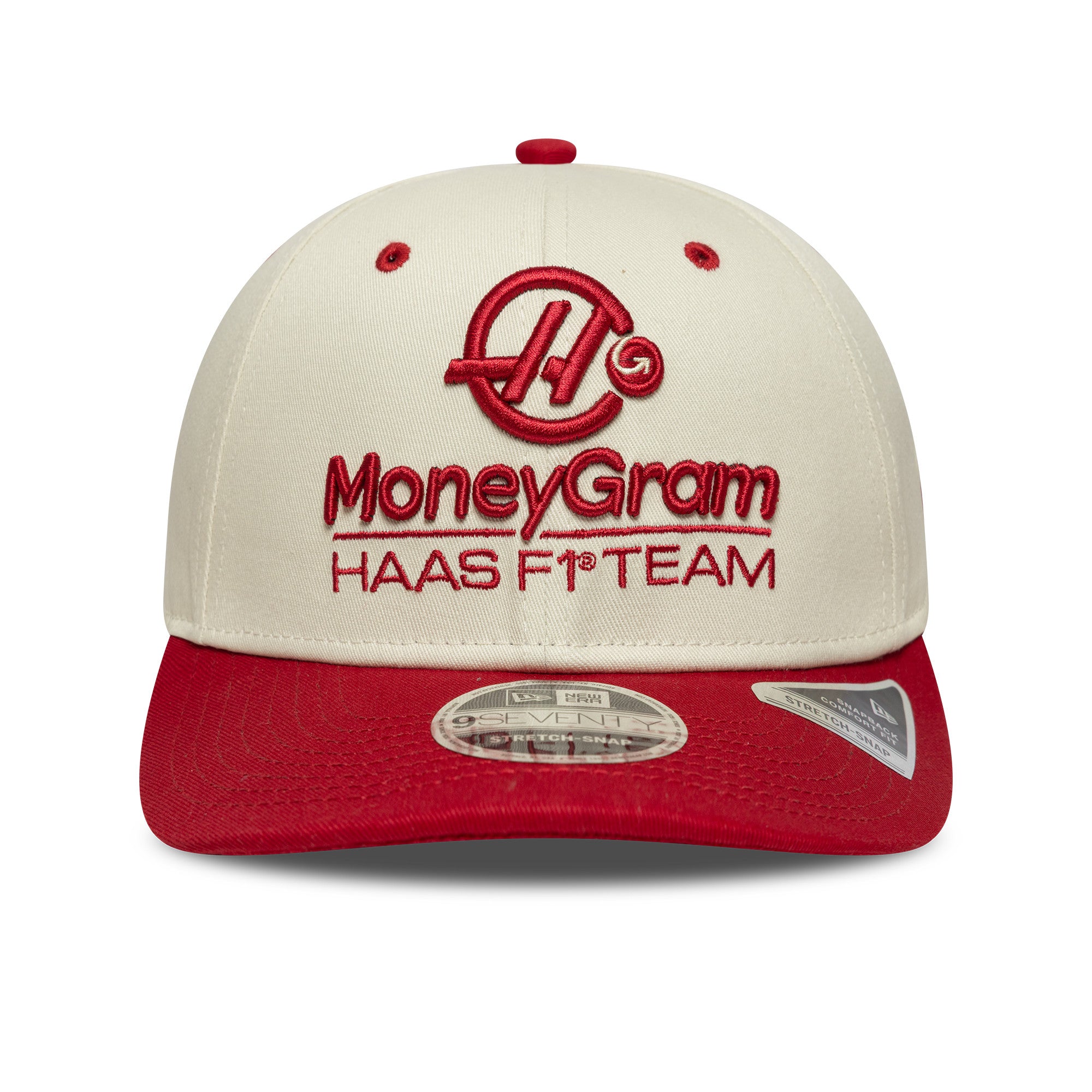 Haas F1 Wordmark 9Seventy Cap Stretch Snap Adults - Stone