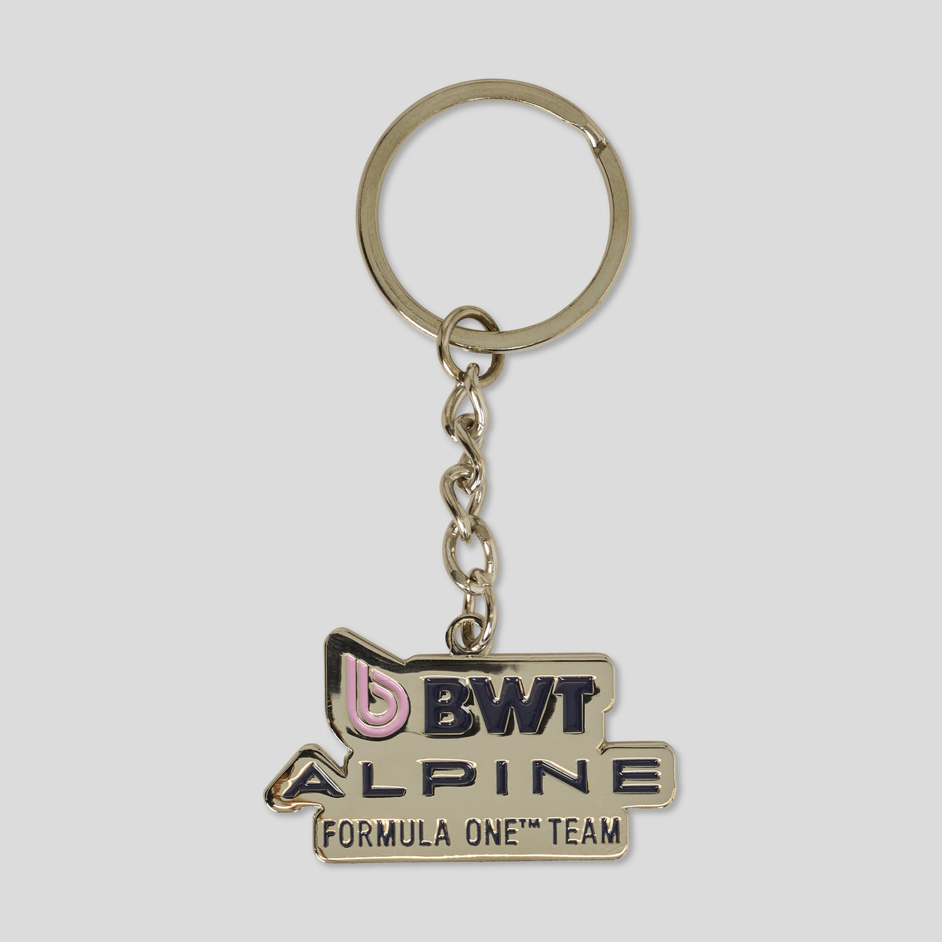 Alpine Logo Keyring Unisex - Gunmental Silver