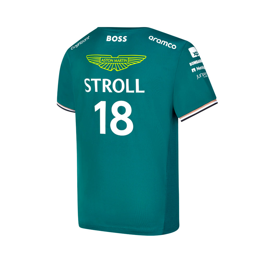 Aston Martin F1 2023 Team Lance Stroll Tee Kids - Green