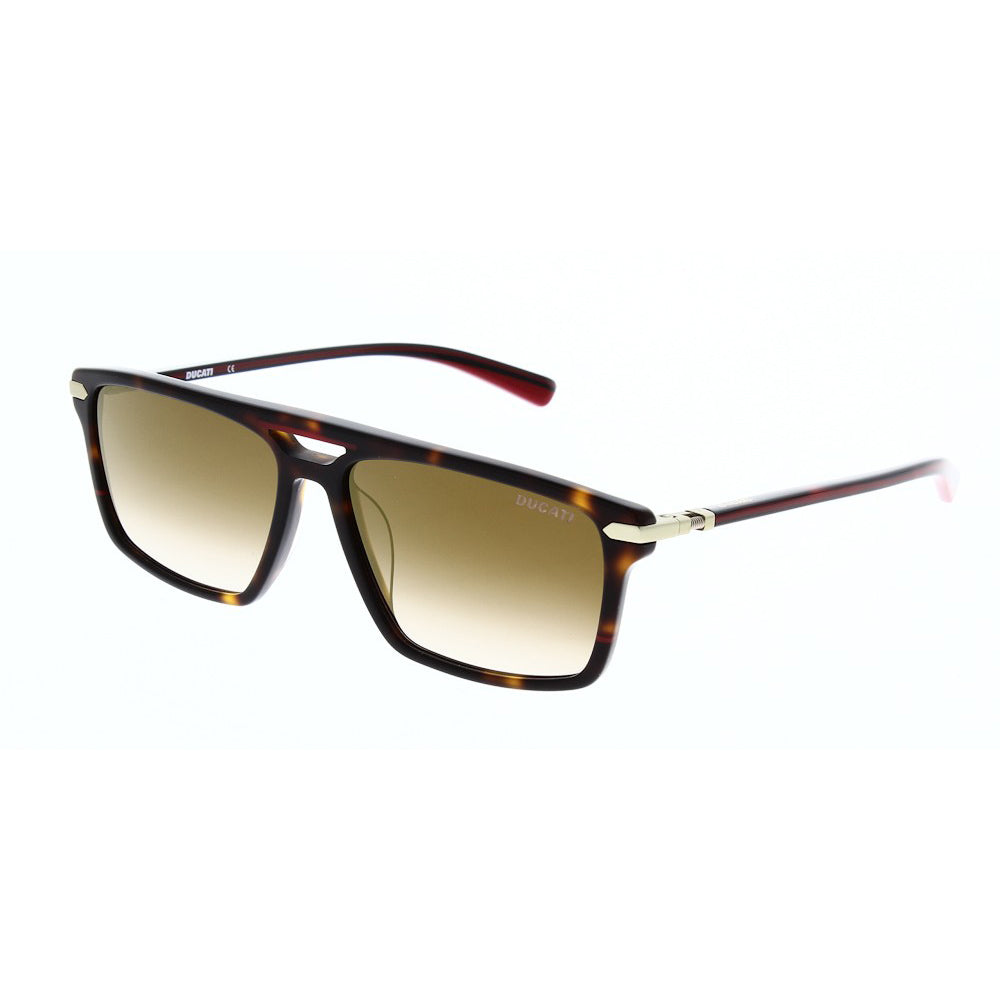 Ducati Plastic Full Rim Square Frame Sunglasses - Tortoise