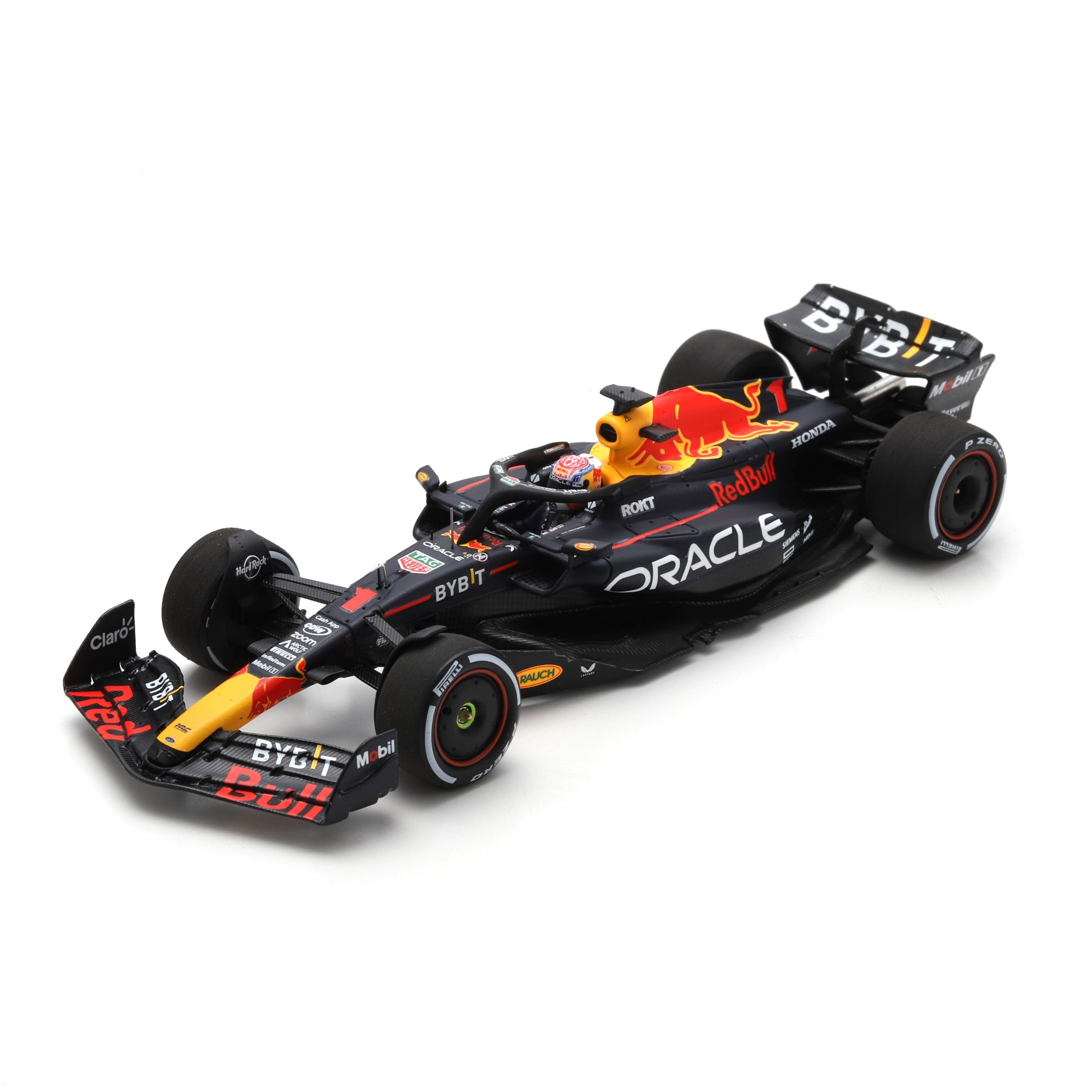 Red Bull Racing F1 RB19 Max Verstappen 1 1ST Bahrain 2023 GP-1:43 Scale Adults - Night Sky