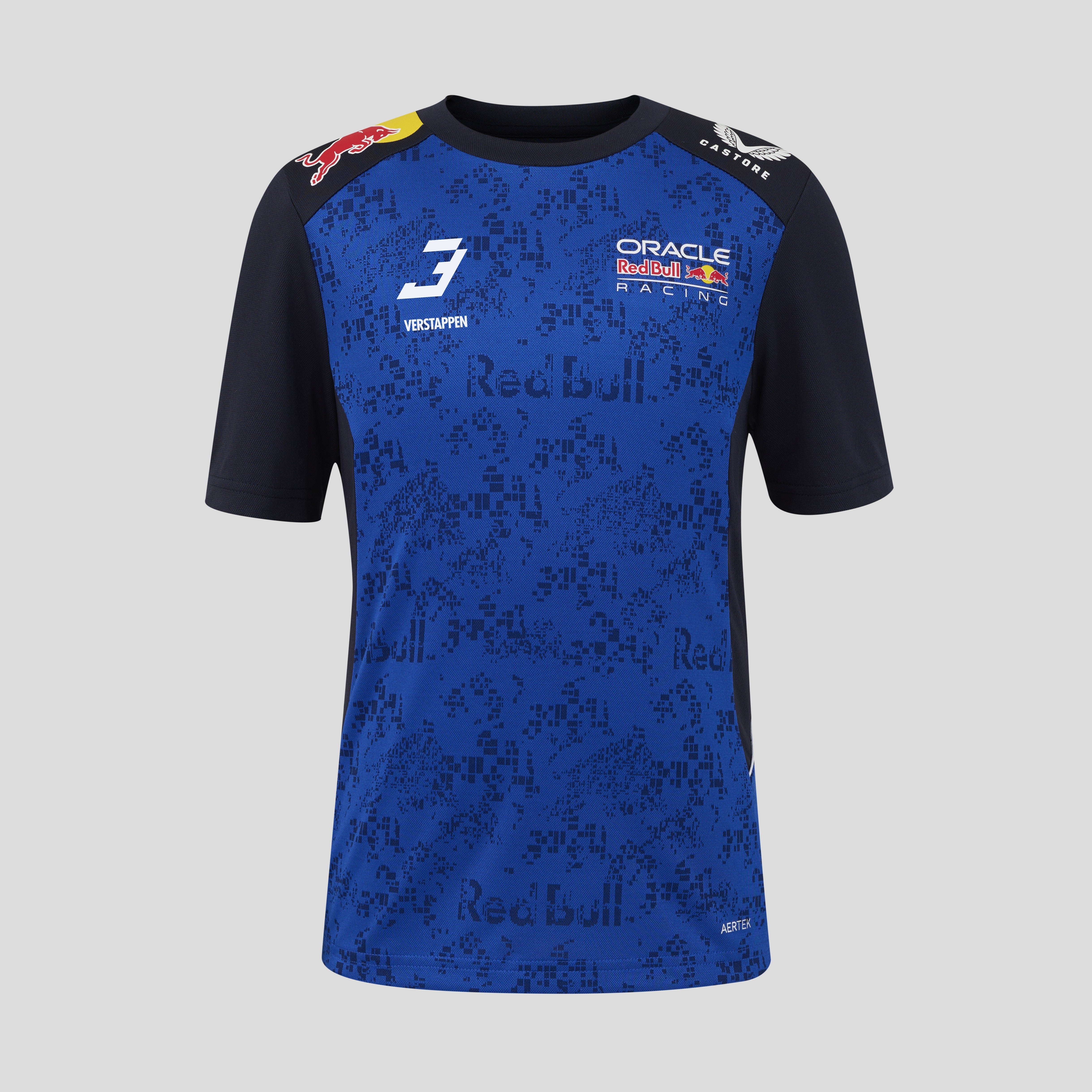 Red Bull Racing F1 Team 2026 T-Shirt Driver Max Verstappen Kids - Night Sky / Surf The Web