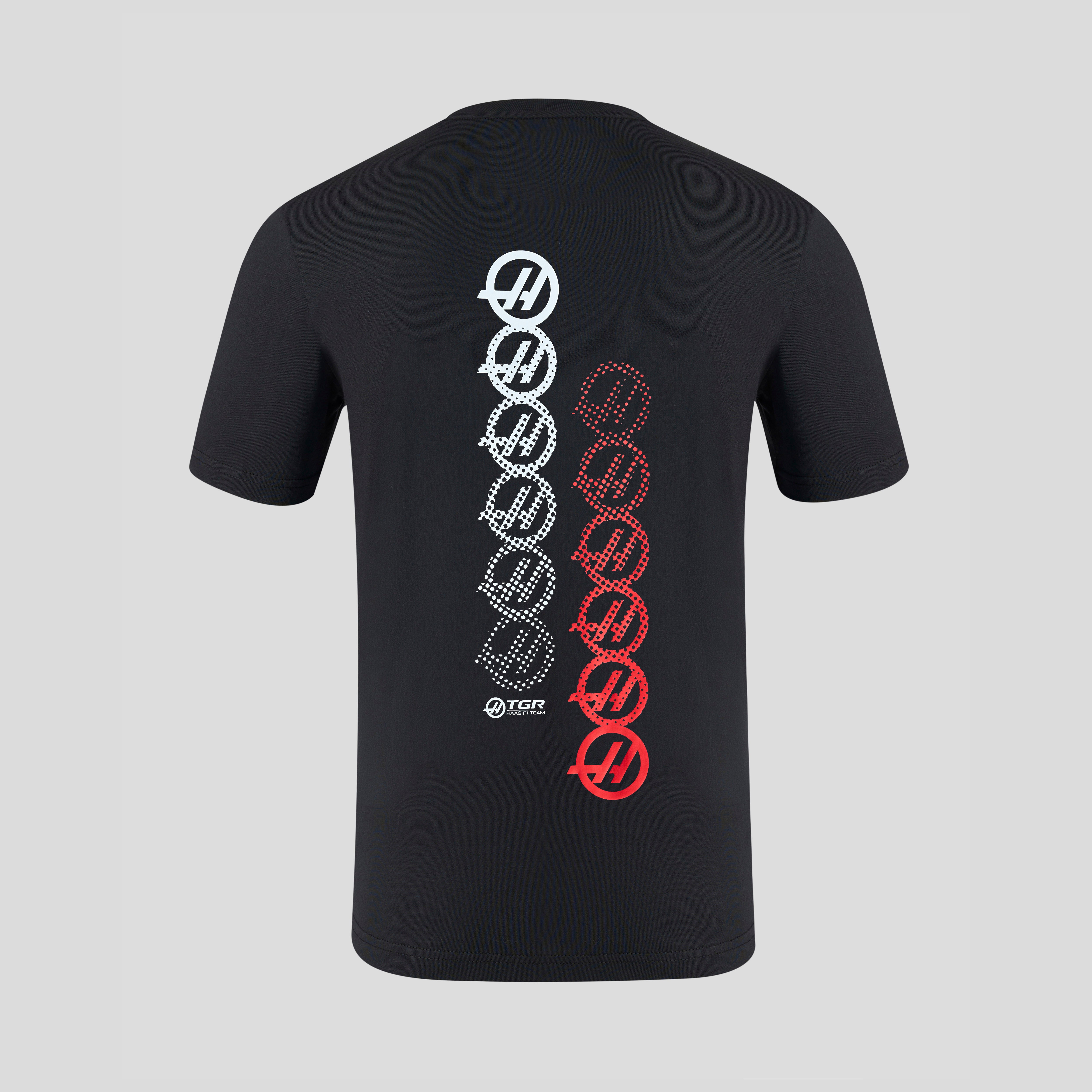 Haas F1 Monogram Linear Back Graphic T-Shirt Unisex - Caviar