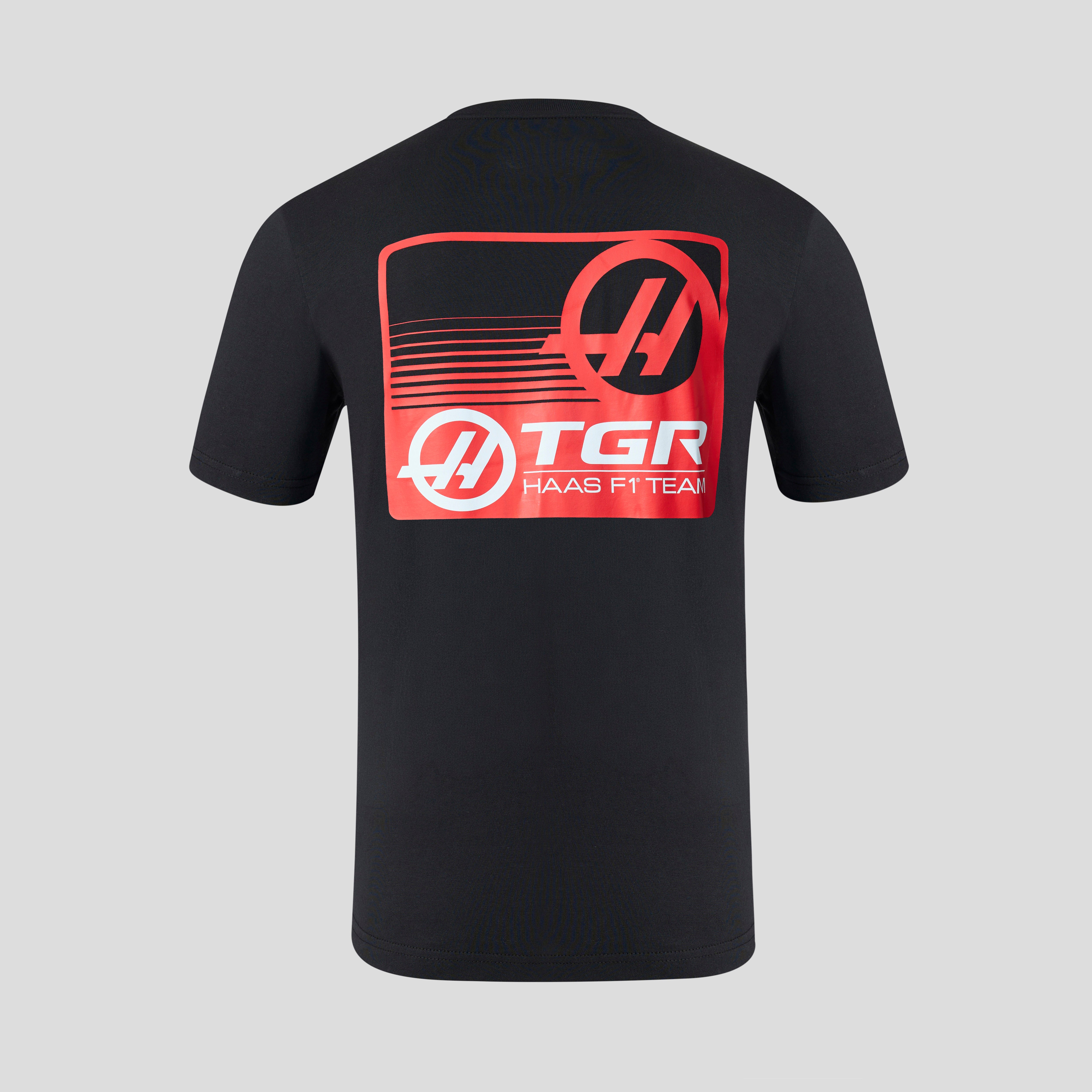 Haas F1 Full Logo Back Graphic T-Shirt Unisex - Caviar